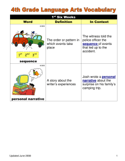 1st Six Weeks Word Definition In Context sequence The order or
