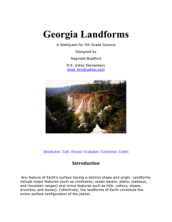 Georgia Landforms webquest