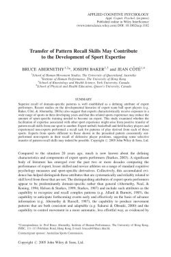Transfer of pattern recall skills may contribute to the