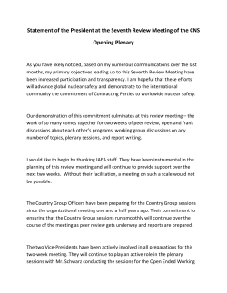 Statement of the President at the Seventh Review Meeting of the