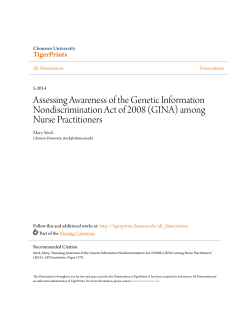 Assessing Awareness of the Genetic Information Nondiscrimination