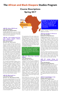 The African and Black Diaspora Studies Program