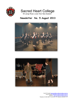 August 2013 - Sacred Heart College