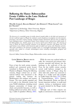 Ballasting the Hanse: Baltoscandian Erratic