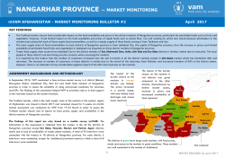 nangarhar province &mdash; market monitoring