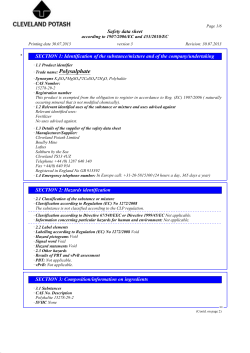 MSDS - ICL Fertilizers