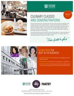 culinary classes and demonstrations