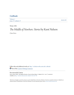 The Middle of Nowhere: Stories by Kent Nelson