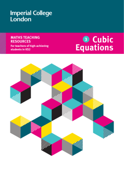 Cubic equations - Imperial College London