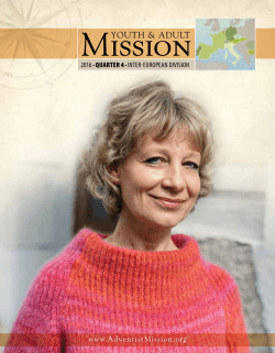 4th Quarter 2016 - Adventist Mission