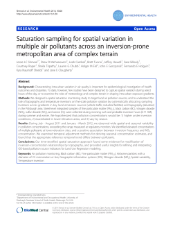 Saturation sampling for spatial variation in multiple air pollutants