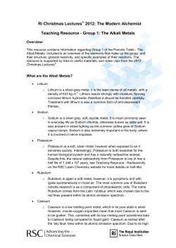 Ri Christmas Lectures 2012: The Modern Alchemist