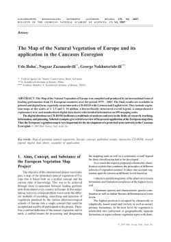 The Map of the Natural Vegetation of Europe and its application in