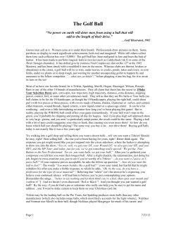 The Golf Ball - St Louis Golf History