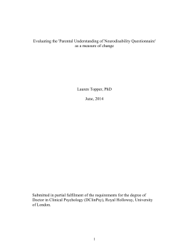 Topper_2011_evaluating the PUN-Q