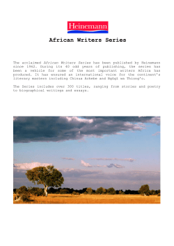 African Writers Series - Pearson-Global