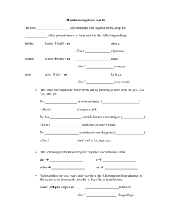 Mandatos negativos con t&uacute;