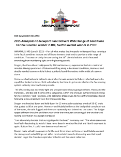 2015 Annapolis-‐to-‐Newport Race Delivers Wide Range of