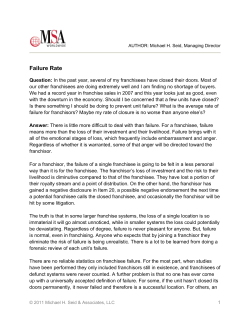 Failure Rate - MSA Worldwide