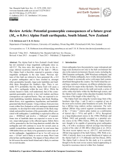 Potential geomorphic consequences of a future great