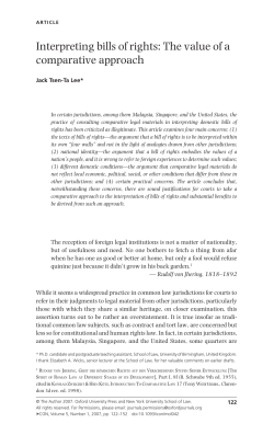 Interpreting bills of rights: The value of a