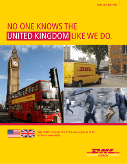 no one knows the united kingdom like we do. - DHL