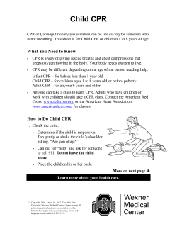 Child CPR - OSU Patient Education Materials