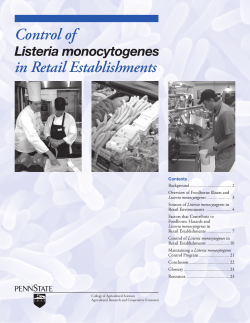 Control of Listeria monocytogenes in Retail