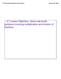4.7 Lesson Objective: Solve real-world problems involving