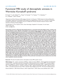 Functional MRI study of diencephalic amnesia in Wernicke