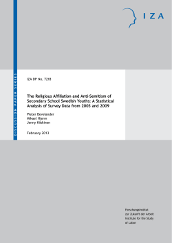 The Religious Affiliation and Anti-Semitism of Secondary