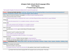 Third Grade FLES - Arlington Public Schools
