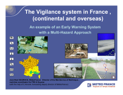 The Vigilance system in France , (continental and overseas)