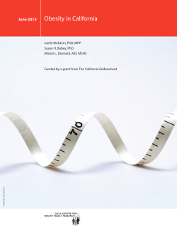 Obesity in California - UCLA Center for Health Policy Research