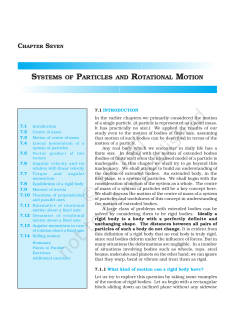 systems of particles and rotational motion