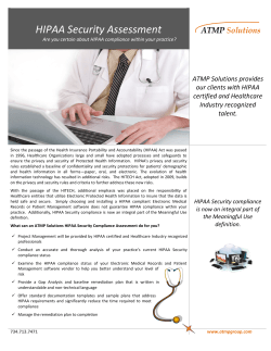 HIPAA Security Assessment
