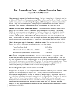 Pony Express Farm Conservation and Recreation Reuse