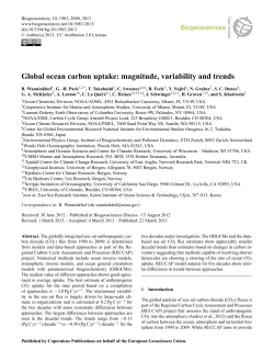 Global ocean carbon uptake: magnitude
