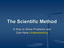 Steps of the Scientific Method.