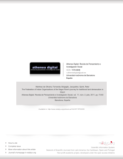 Redalyc.The Federation of Indian Organizations of the