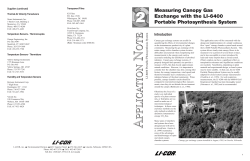 AppNote2: Measuring Canopy Gas Exchange with the LI