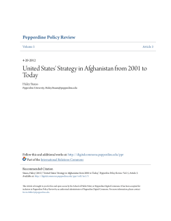 United States` Strategy in Afghanistan from 2001 to Today