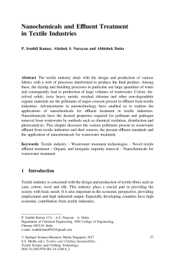 Nanochemicals and Effluent Treatment in Textile Industries