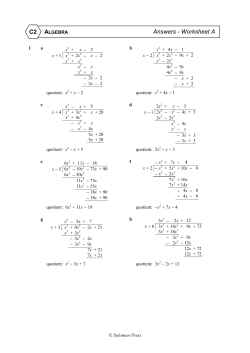 Answers - Maths Genie