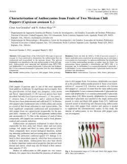 Characterization of Anthocyanins from Fruits of Two Mexican Chili