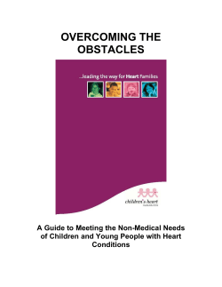 overcoming the obstacles - Children`s Heart Federation