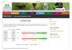 Mate Select Cynhinfa John Estimated Breeding Value