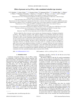 Effect of pressure on La2(WO4)3 with a modulated scheelite