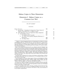 Habeas Corpus as a Common Law Writ - Harvard Civil Rights