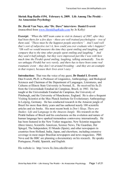 194 &ndash; Life Among The Piraha